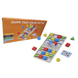 Jeu éducatif en bois – Bataille des formes et couleurs