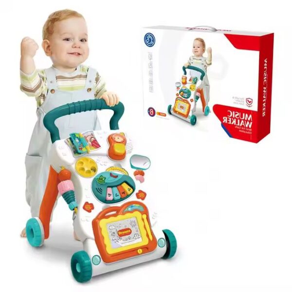 Trotteur éducatif multifonction avec jouets interactifs pour bébé – Image 2