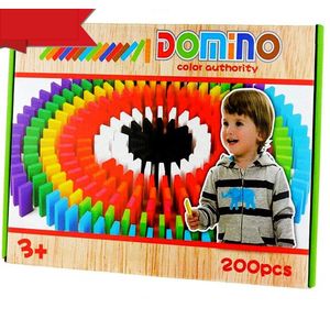 Set de dominos en bois colorés – 200 pièces
