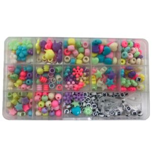 Kit perles fantaisie pastel – Coffret créatif bijoux enfants