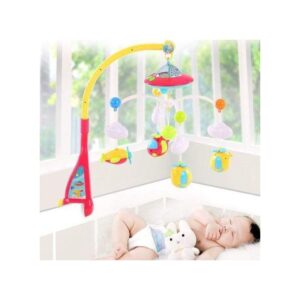Mobile musical coloré pour bébé avec jouets suspendus