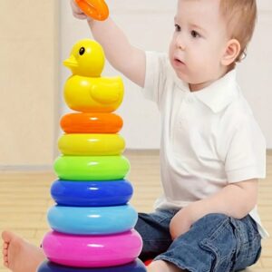 Anneaux à Empiler Colorés – Jouet Éducatif