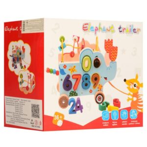 Éléphant à Tirer Éducatif en Bois – Elephant Trailer