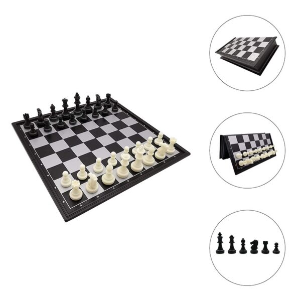 Jeu d’Échecs & Dames 2-en-1 Magnétique Pliable – Image 3