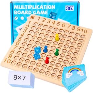 Tableau éducatif en bois des tables de multiplication