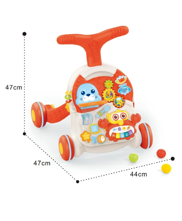 Jouet éducatif 2 en 1 - Table d'activités & Trotteur bébé – Image 2