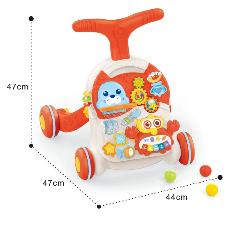 Jouet éducatif 2 en 1 - Table d'activités & Trotteur bébé