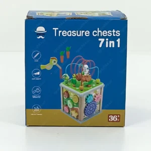 Cube d’Activités en Bois 7 en 1 – Treasure Chest