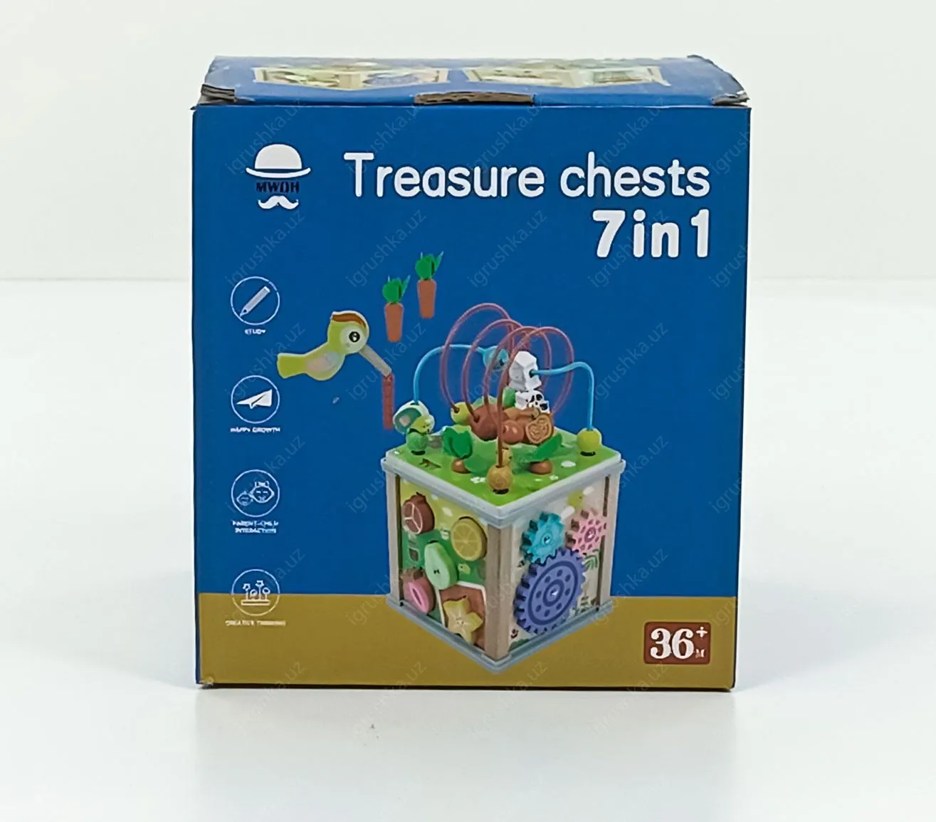 Cube d’Activités en Bois 7 en 1 – Treasure Chest