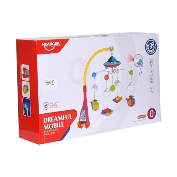 Mobile musical coloré pour bébé avec jouets suspendus – Image 2