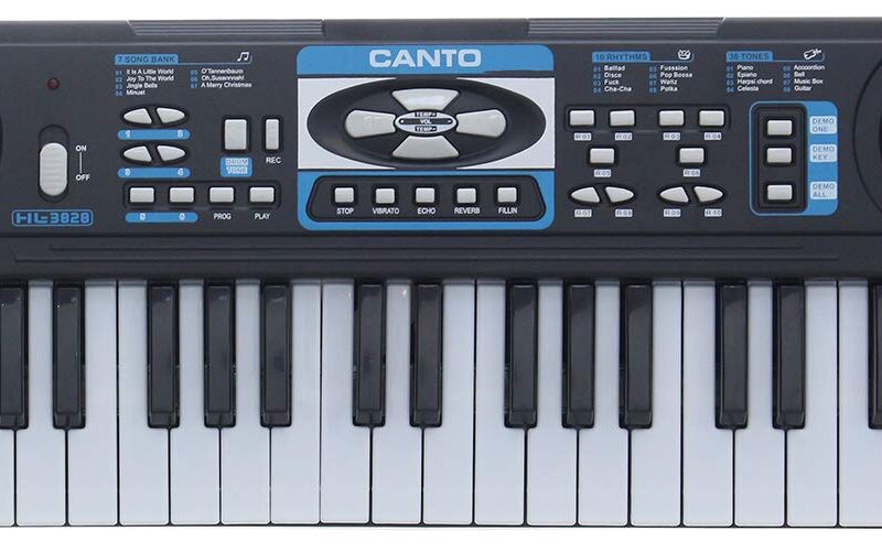 Piano Électronique 44 Touches avec Microphone – Music Workstation