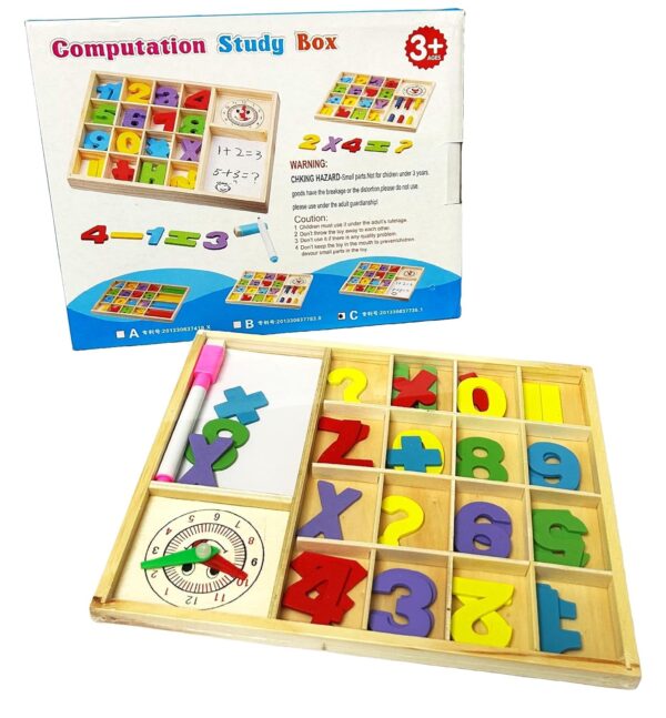 Boîte éducative de calcul – Lettres, chiffres et tableau magnétique