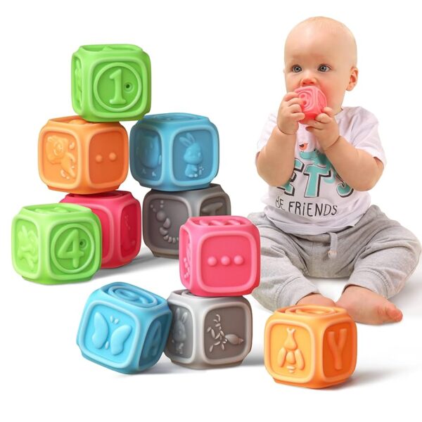 Cubes éducatifs en silicone pour bébé – Image 2