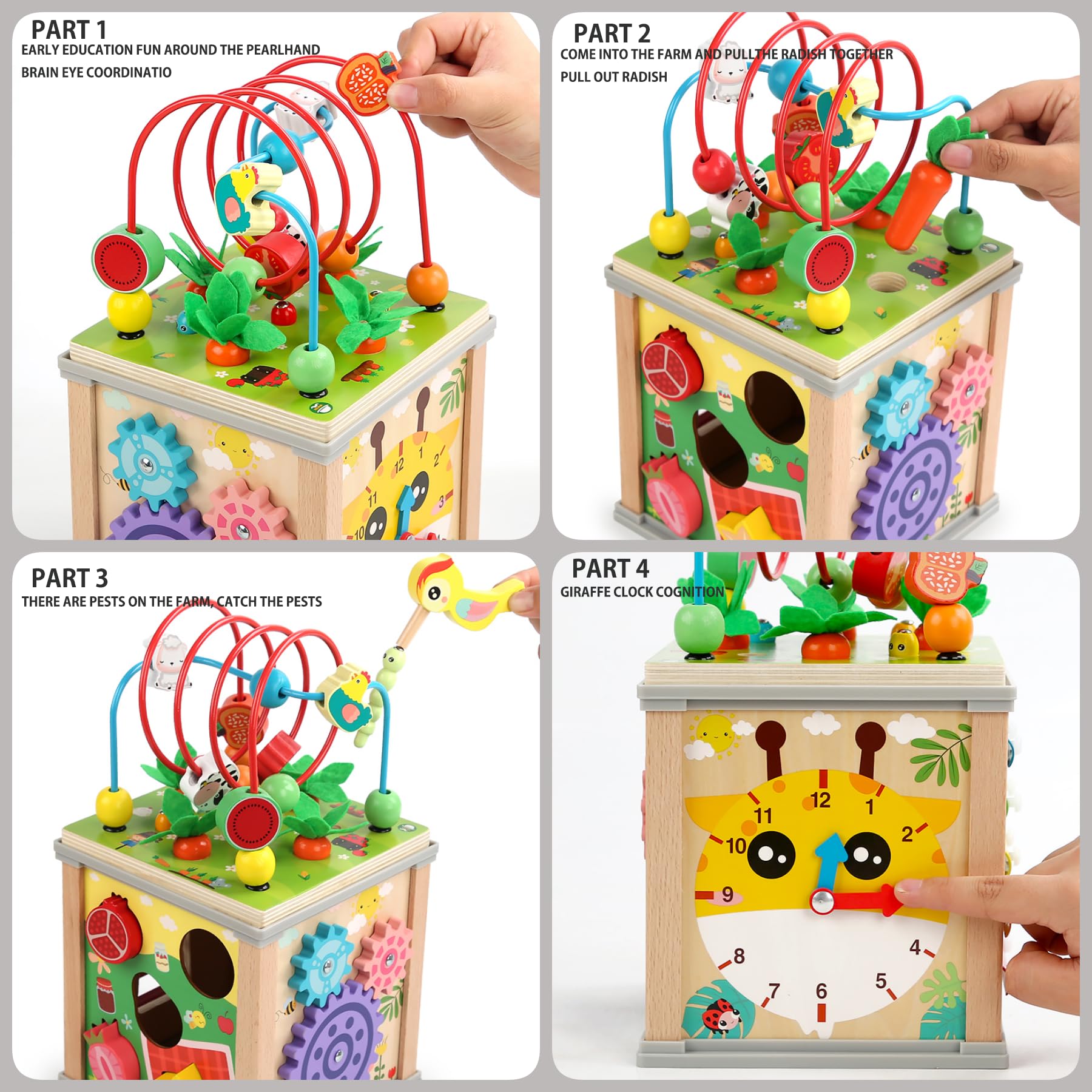 Cube d’Activités en Bois 7 en 1 – Treasure Chest – Image 3