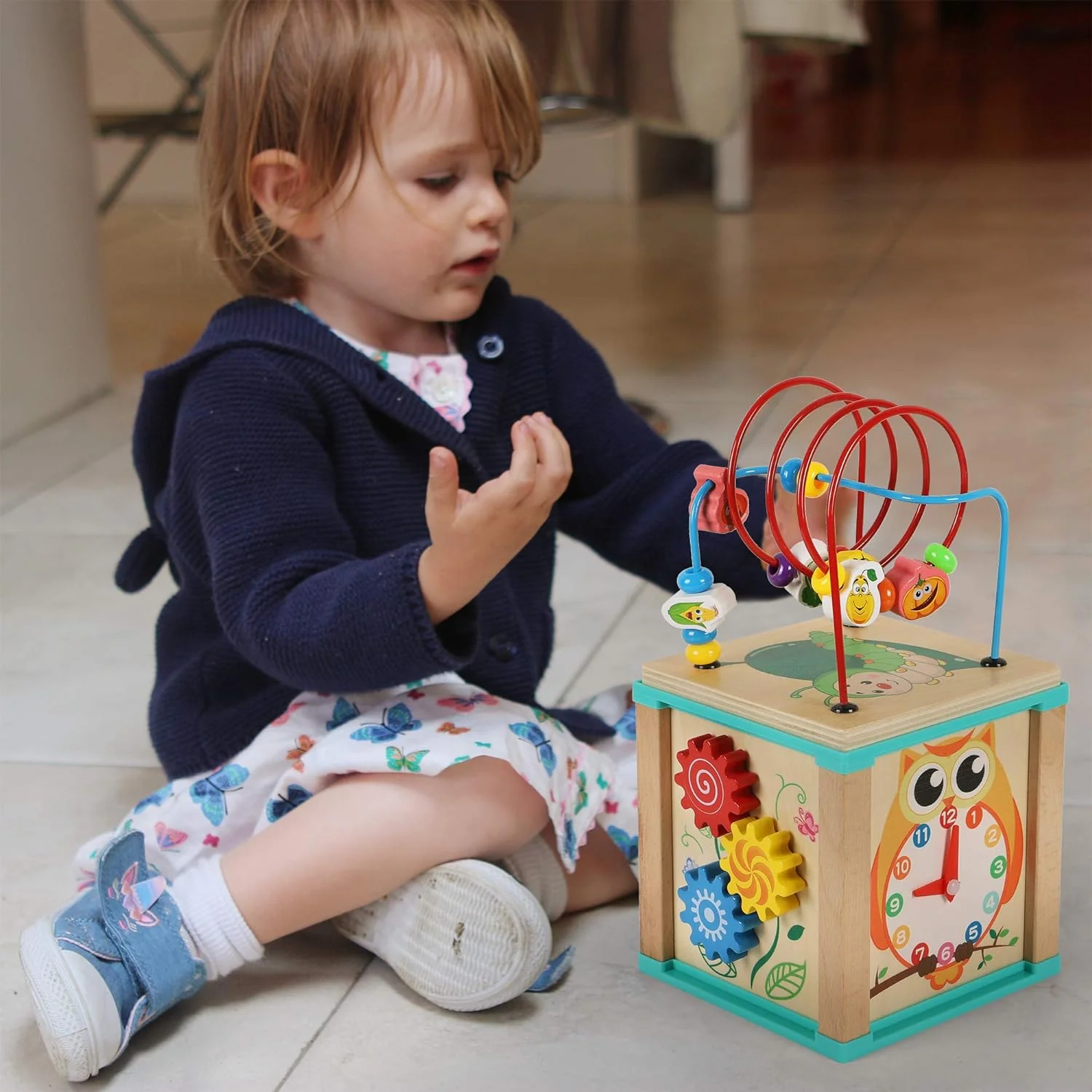 Cube d’Activités en Bois 7 en 1 – Treasure Chest – Image 2