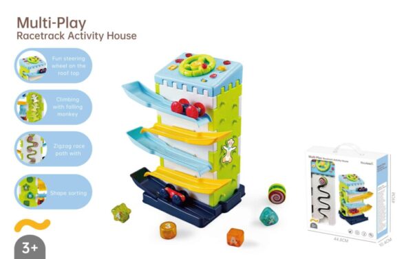 Circuit Multi-Play Racetrack Activity House – Jeu éducatif de course et d’activités – 3+ ans – Image 4