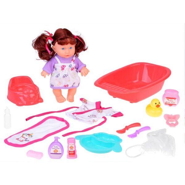 Coffret Poupée avec Baignoire et Accessoires – Bathub Doll Playset – Image 2