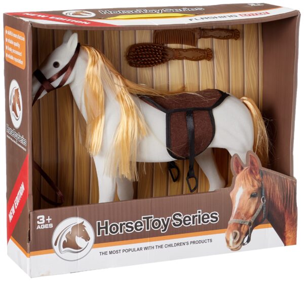 Cheval Jouet avec Brosse et Selle – Horse Toy Series