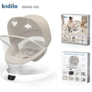 Kidilo – Balancelle électrique pour bébé avec télécommande et écran LED