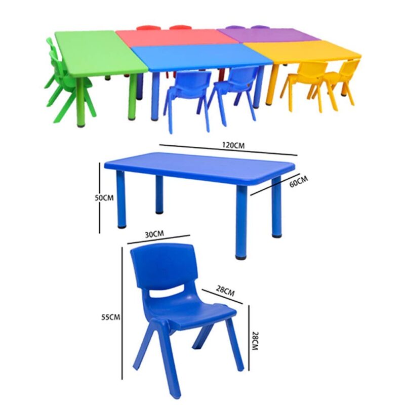 Ensemble ludique de tables et chaises pour enfants-confort, sécurité et couleurs vives