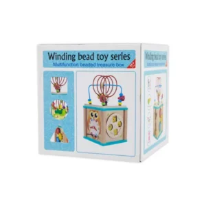 Cube d’Activités en Bois – Winding Bead Toy Series