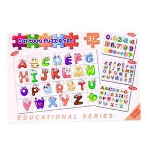 Puzzle éducatif Alphabet et Chiffres – Cartoon Puzzle Set