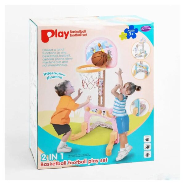 Panier de Basket Multifonction pour Enfants – 3 en 1 (Basket, Football & Lancer d’anneaux) – Image 3