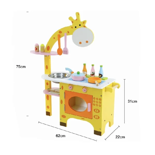 Cuisine en Bois Girafe pour Enfants – Image 2