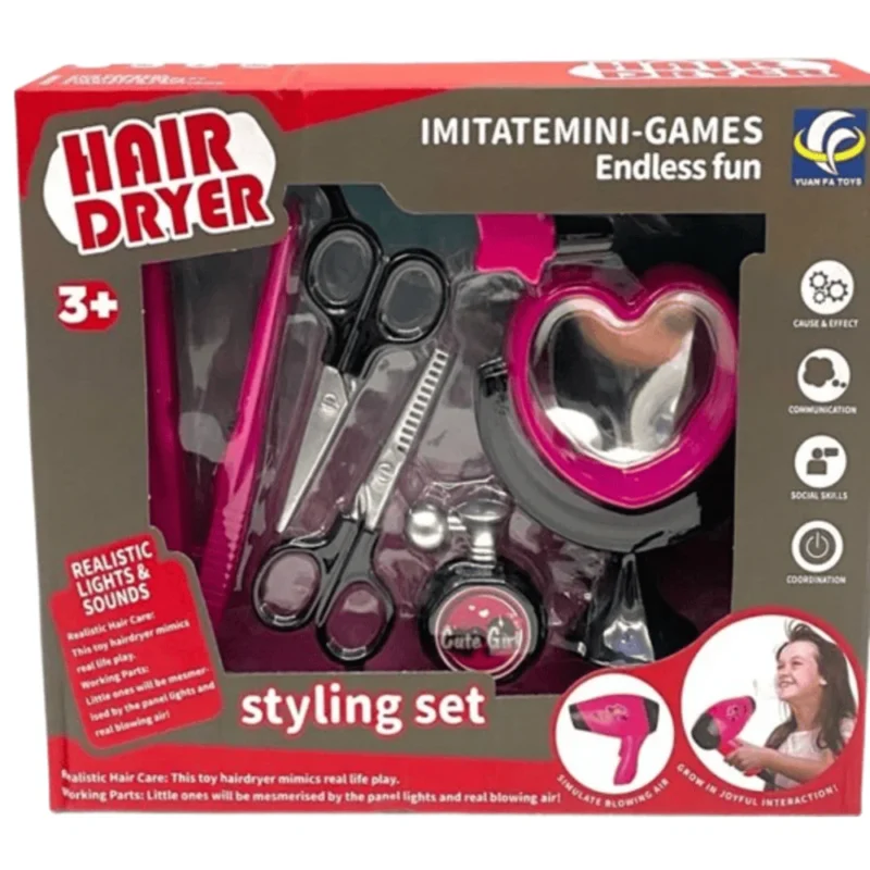 Coffret de Coiffure Styling Set avec Lumières et Sons – Hair Dryer