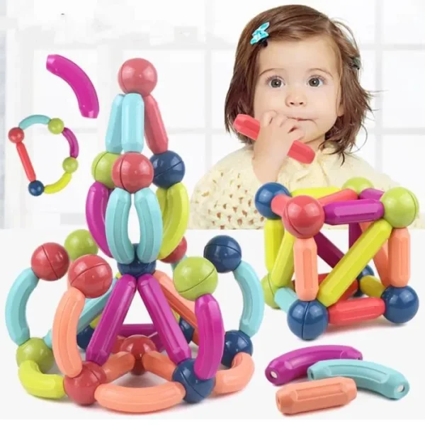 Jeu de Construction Magnétique – 25 Pièces – Image 2