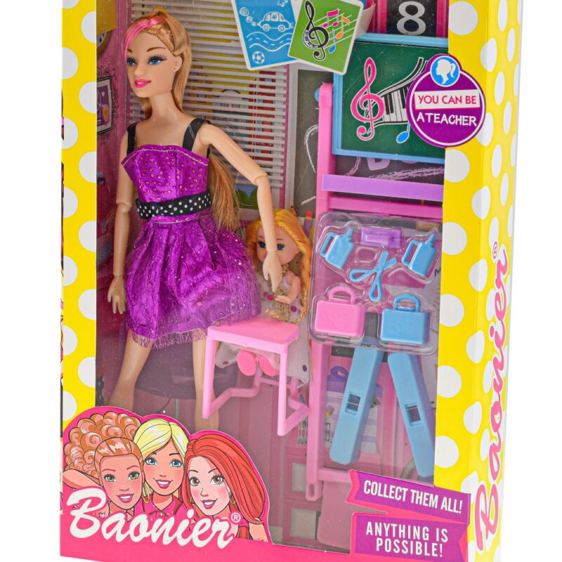 Poupée Baonier Professeure – Set Salle de Classe