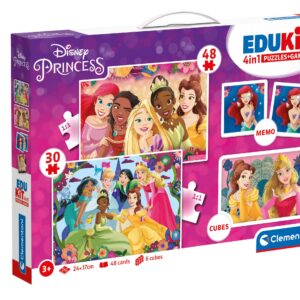 Puzzle & Jeux 4 en 1 – Disney Princess (Clementoni EduKit)