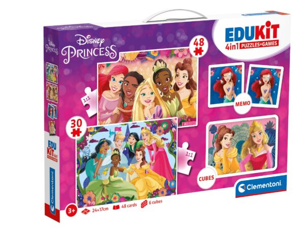 Puzzle & Jeux 4 en 1 – Disney Princess (Clementoni EduKit)