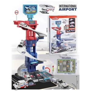 Piste de Jeu Aéroport International – Parking Tour avec Véhicules et Hélicoptère