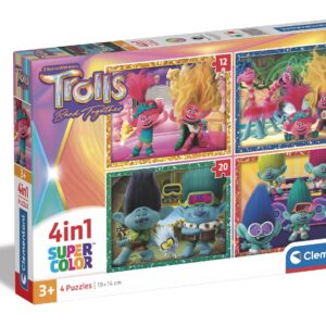 Puzzle 4 en 1 Trolls – Clementoni
