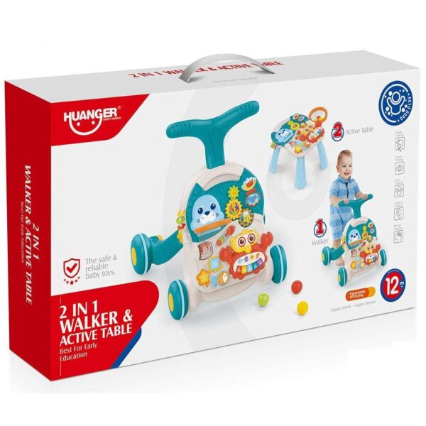 Jouet éducatif 2 en 1 - Table d'activités & Trotteur bébé – Image 4