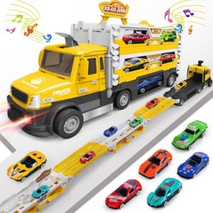 Camion Transporteur 2 en 1 avec 8 Voitures – Six-Six-Zero