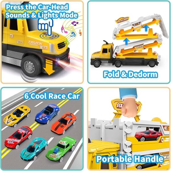 Camion Transporteur 2 en 1 avec 8 Voitures – Six-Six-Zero – Image 2