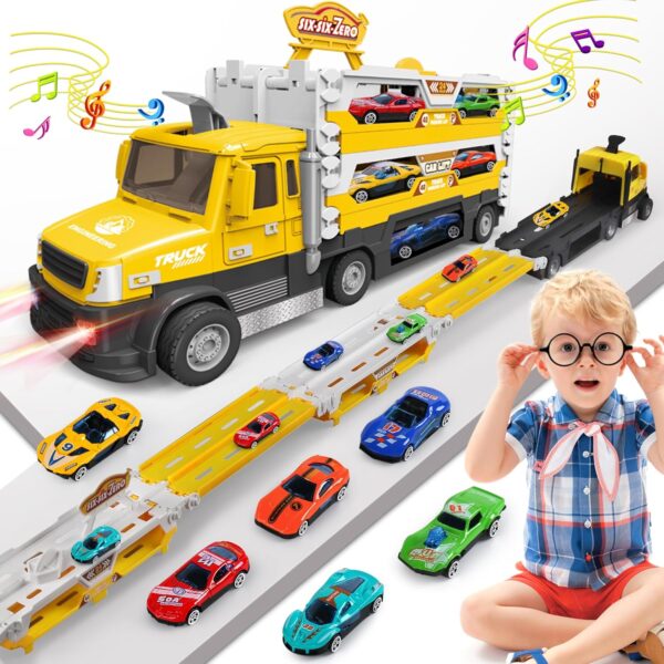 Camion Transporteur 2 en 1 avec 8 Voitures – Six-Six-Zero – Image 5
