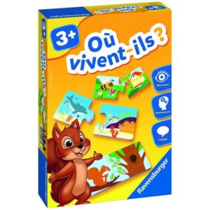 Puzzle éducatif "ou vivent-ils ?"