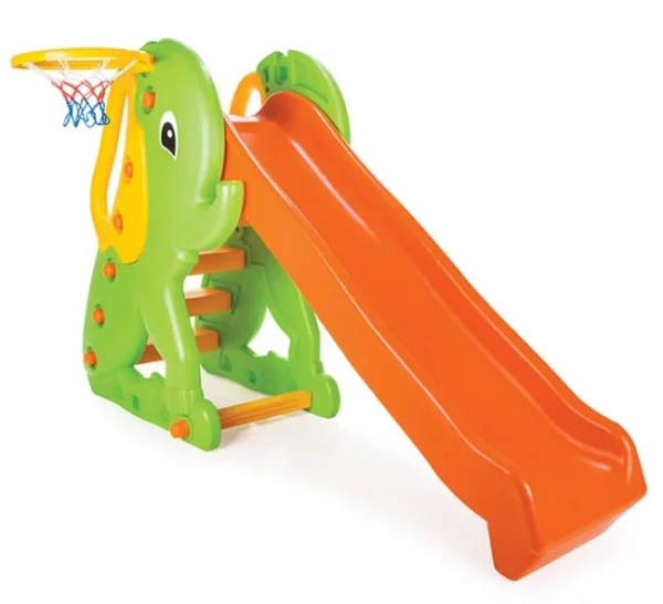 Toboggan Éléphant avec panier de basketball – Dolu Elephant Slide – Image 2