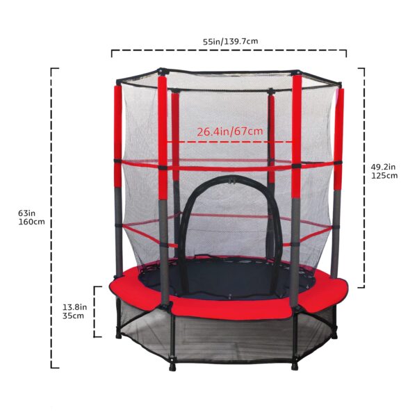 Trampoline Enfant avec Filet de Sécurité – JumpSafe 140 – Image 2