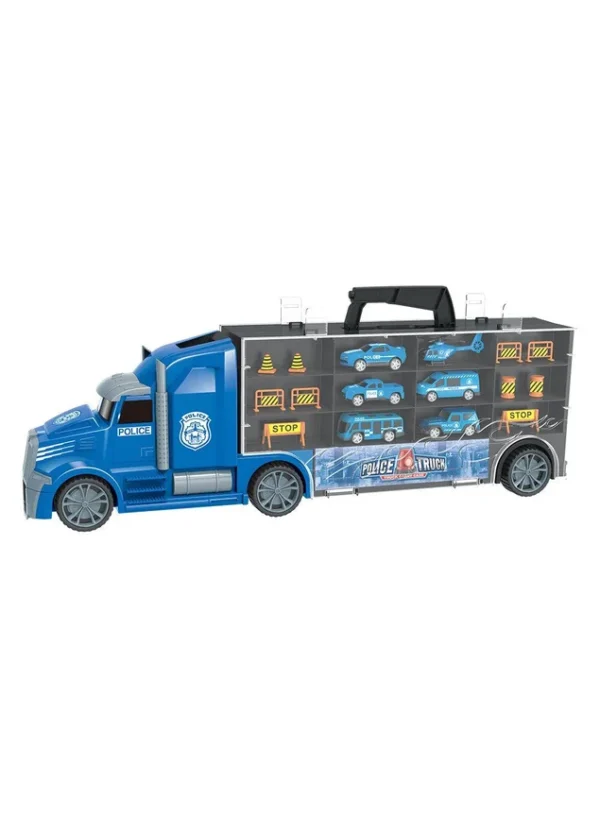 Camion de transport Police avec véhicules et hélicoptère – Set d’intervention complet – Image 4