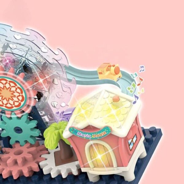 Circuit de train lumineux et musical – Jeu de construction interactif pour enfants – Image 2