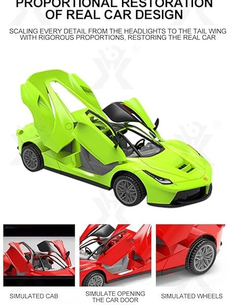Voiture de sport miniature avec portes ouvrantes – Modèle de collection pour enfants