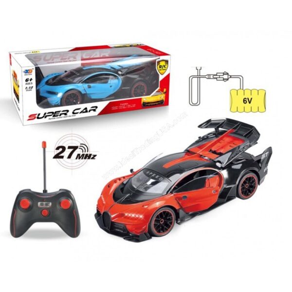 Voiture Télécommandée Super Car 1:12 – 27 MHz avec Batterie Rechargeable 6V