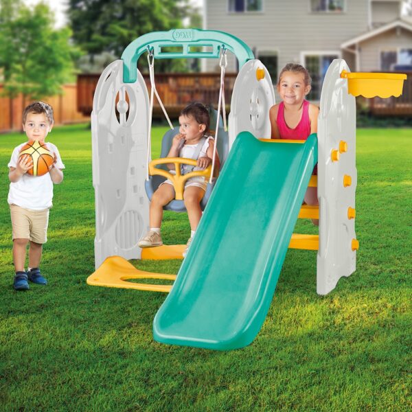 Aire de jeux multifonction avec toboggan et balançoire – Dolu Play Center 6 en 1 – Image 4