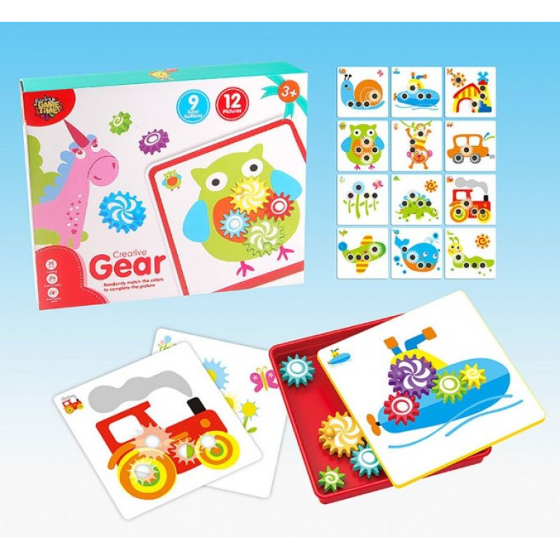 Creative Gear – Jeu éducatif à engrenages colorés