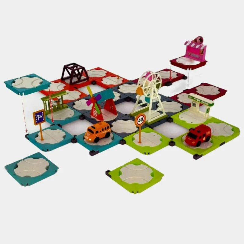 Set de Jeu “Mini Ville” – Circuit Urbain Interactif