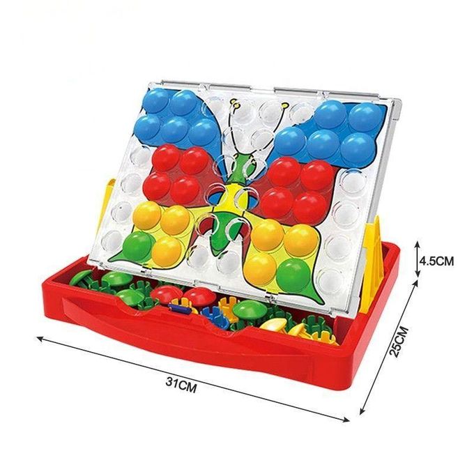 Jeu de Mosaïque à Boutons Colorés – Apprentissage Créatif – Image 2